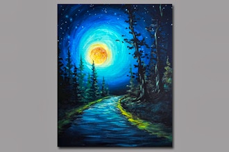 Paint Nite: Moonlit Forest Path